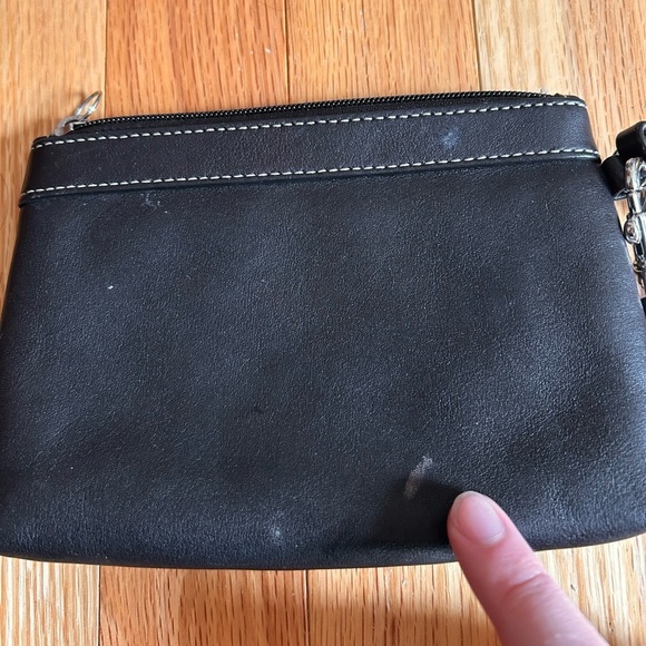 Coach Black Leather Wristlet - Picture 4 of 5